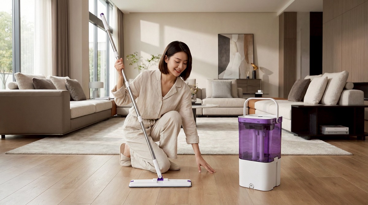 䨻能科技創新推出三槽獨立平板淨汙分離拖把  居家清潔新選擇