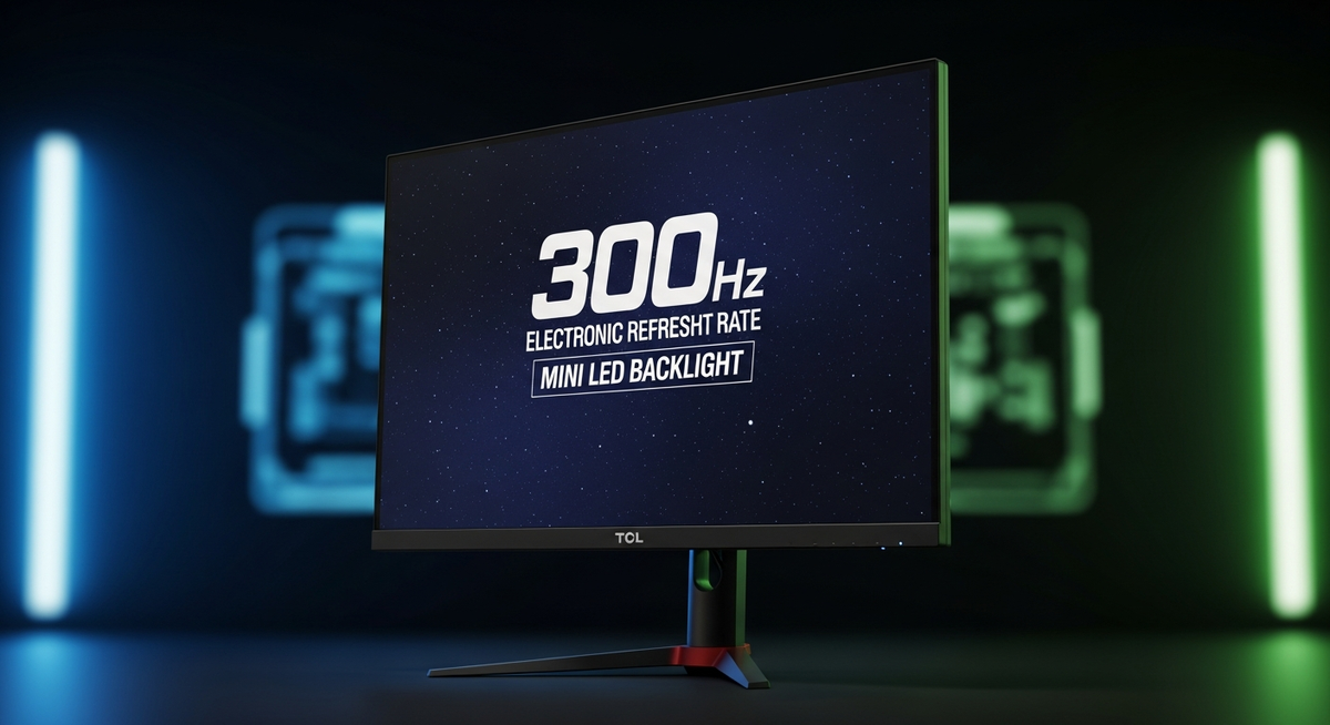 TCL電子新推電競螢幕 300Hz高刷Mini LED強攻市場