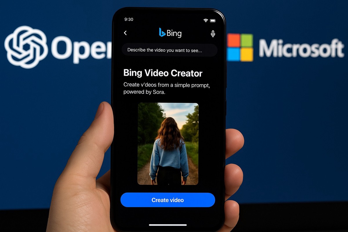 微軟Bing引進Sora模型 手機版App可免費生成AI影片
