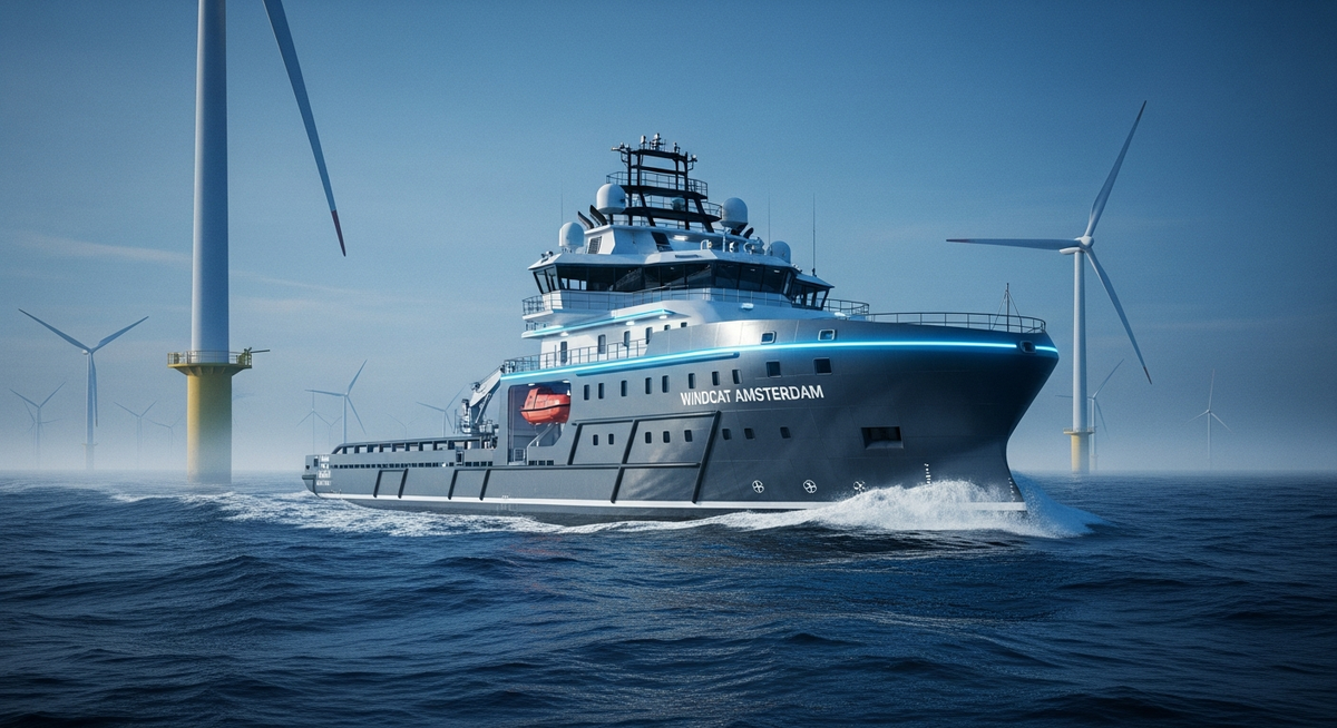 歐洲首艘「風貓阿姆斯特丹」離岸風電支援船服役 搭載複合動力與氫能技術 歐洲首艘「風貓阿姆斯特丹」離岸風電支援船服役 搭載複合動力與氫能技術