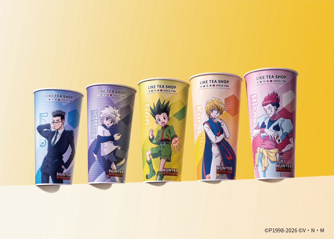 今夏最強!老賴茶棧 聯名《獵人Hunter×Hunter》8/3開賣 「白桃烏龍」戀愛系新品同步上市 今夏最強!老賴茶棧 聯名《獵人Hunter×Hunter》8/3開賣 「白桃烏龍」戀愛系新品同步上市