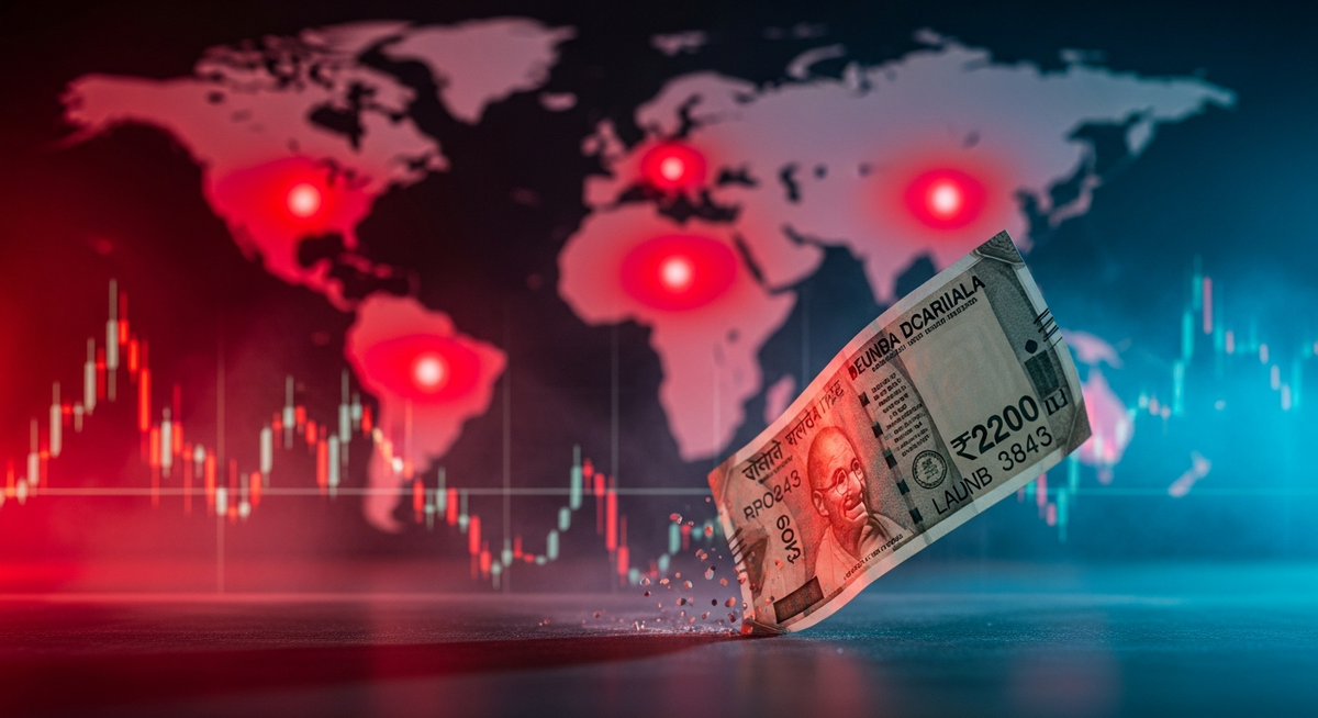 印度盧比連五貶兌美元破94.25 中東緊張局勢與外資撤離夾擊