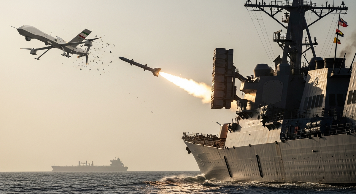 波斯灣情勢升級：伊朗向美軍艦發射無人機 互控攻擊商船