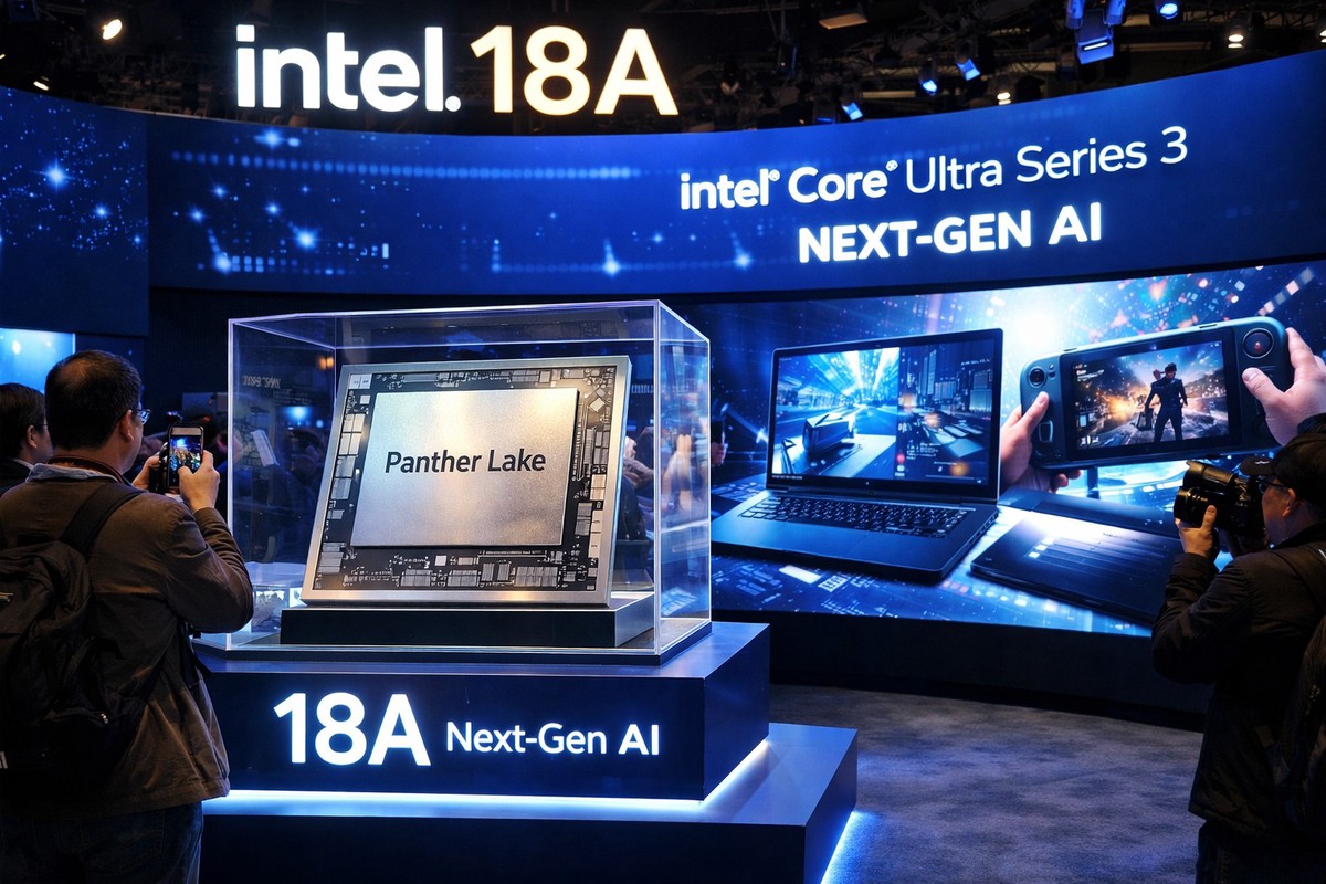 英特爾18A製程首發!Panther Lake AI筆電晶片CES亮相