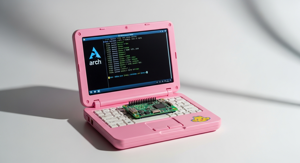 工程師妙手改造玩具筆電 PinkPad變身Arch Linux行動工作站