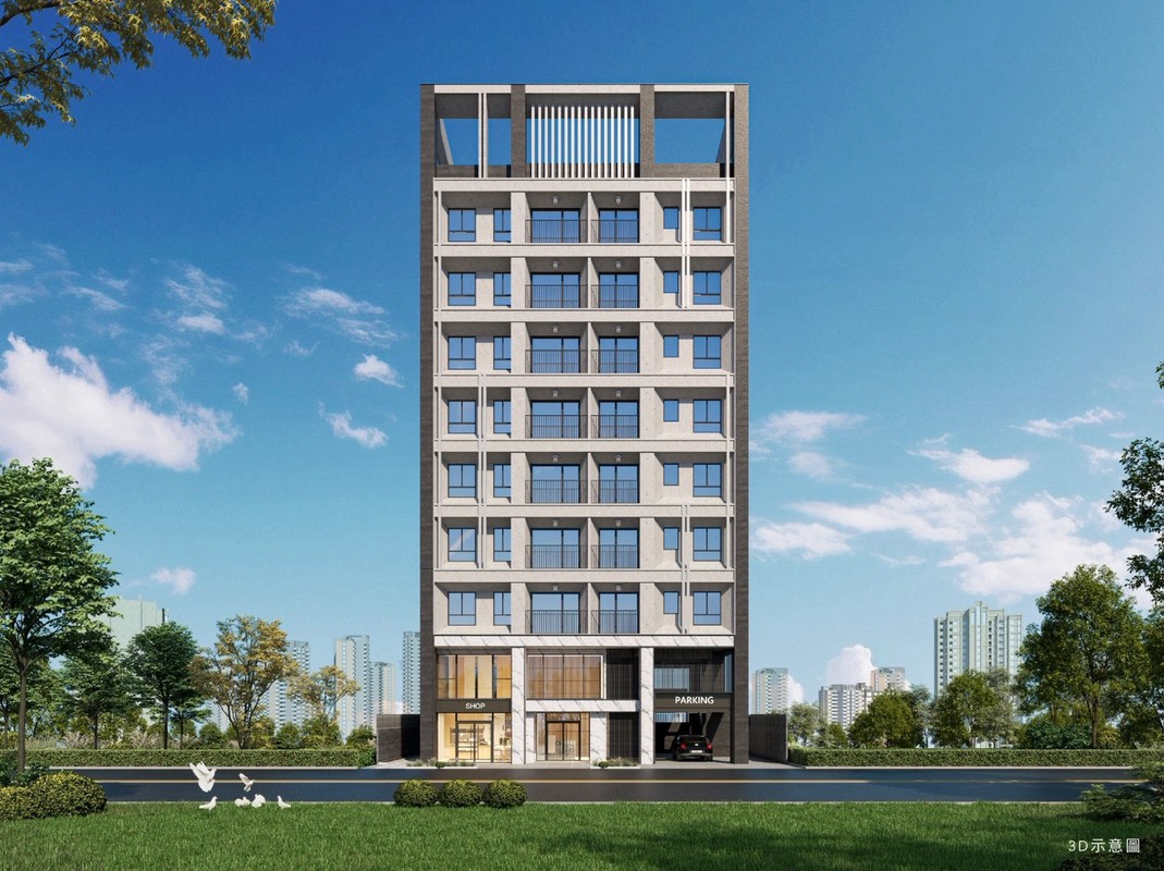 「新竣旭境」基地位於台中西屯成都路,主打純質小型社區。示意圖/新竣建設提供