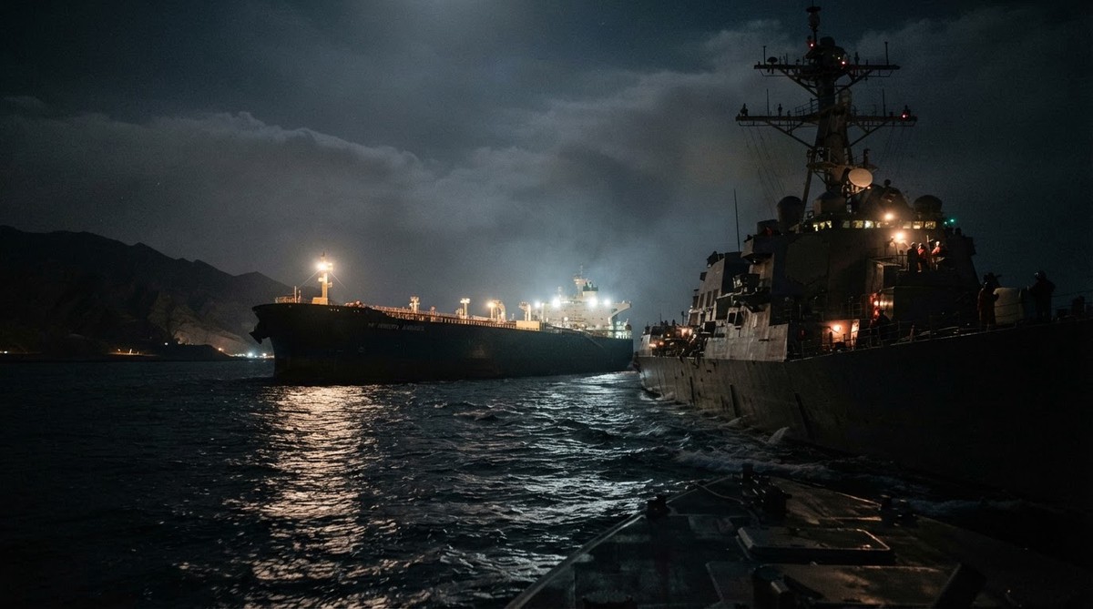 美海軍夜間護航油輪穿越荷莫茲海峽 確保關鍵石油運輸